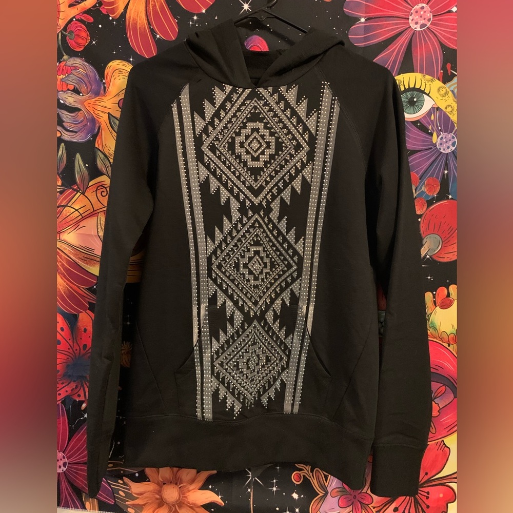 Black Rhinestone Hoodie